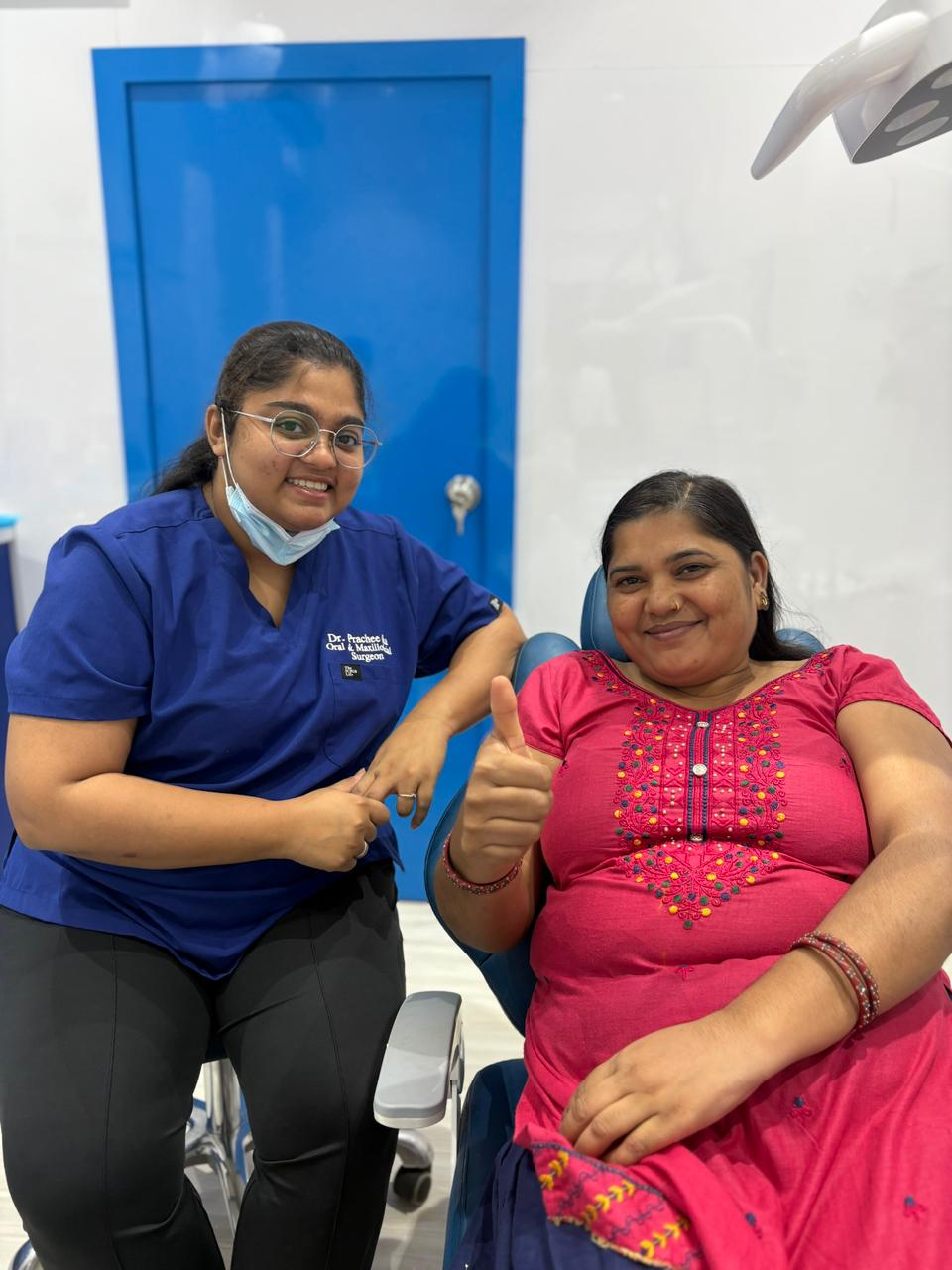 Dr. Prachee with a happy patient 1